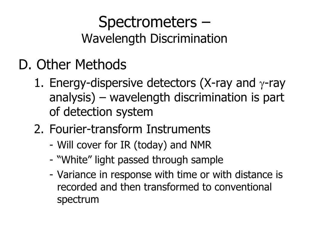 spectrometers wavelength discrimination 2