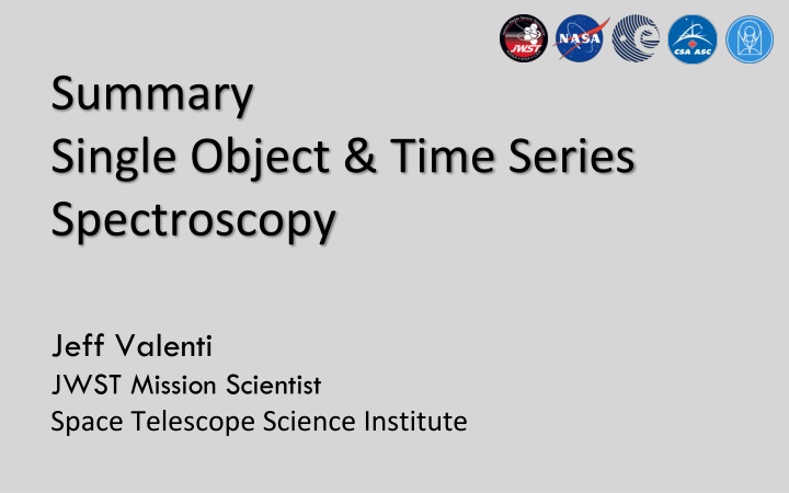 summary single object time series spectroscopy