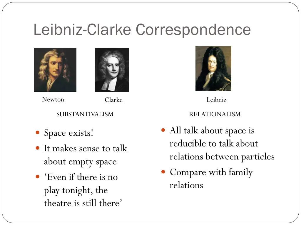 leibniz clarke correspondence