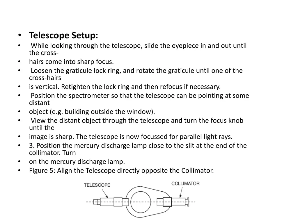 telescope setup while looking through