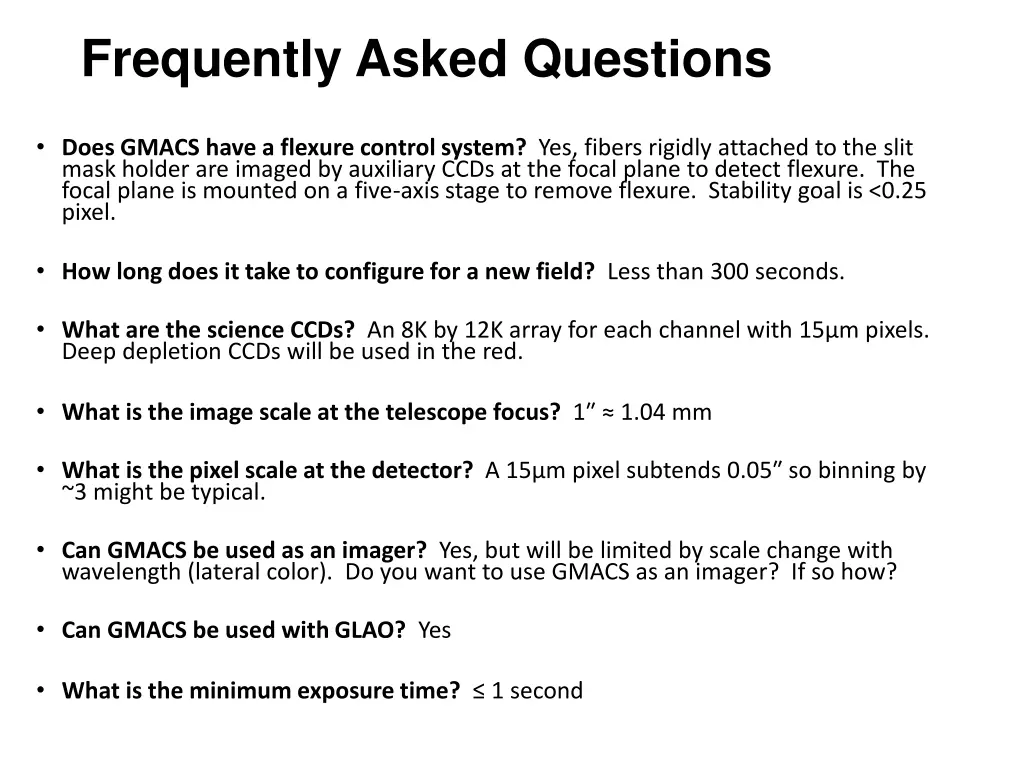 frequently asked questions