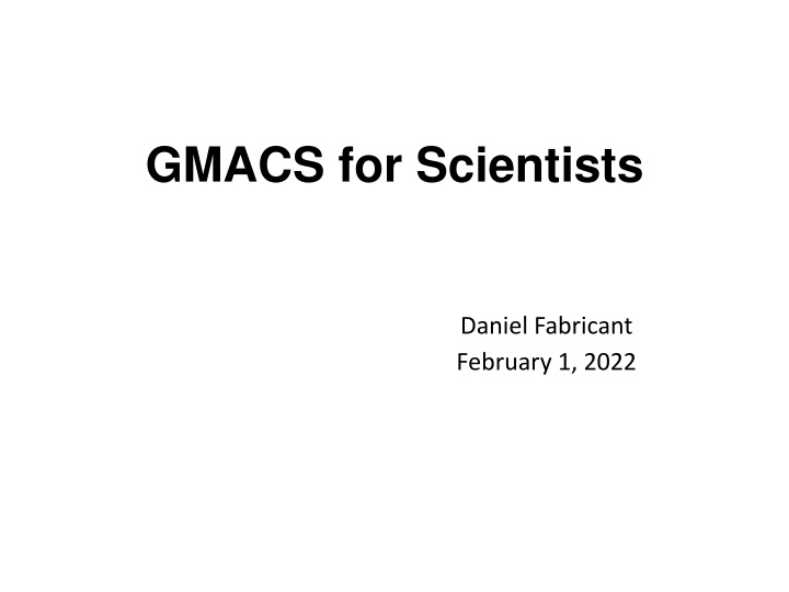 gmacs for scientists