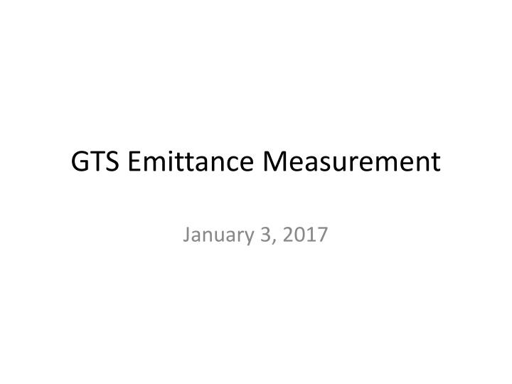 gts emittance measurement