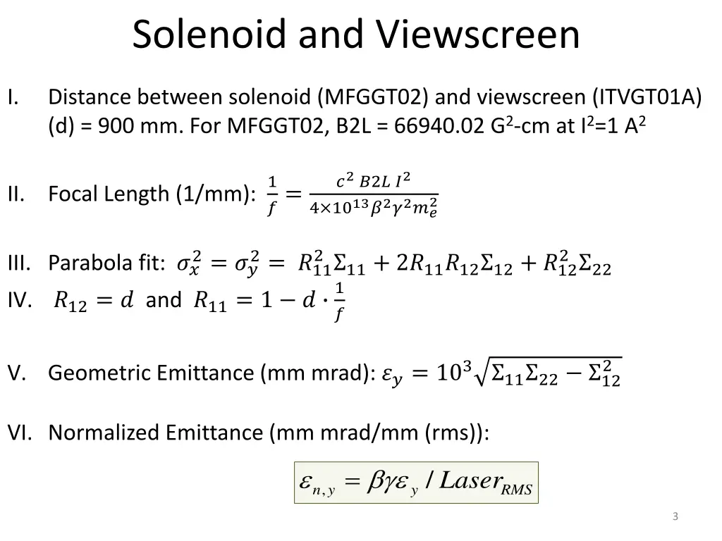 solenoid and viewscreen