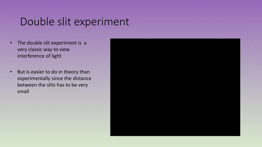 double slit experiment