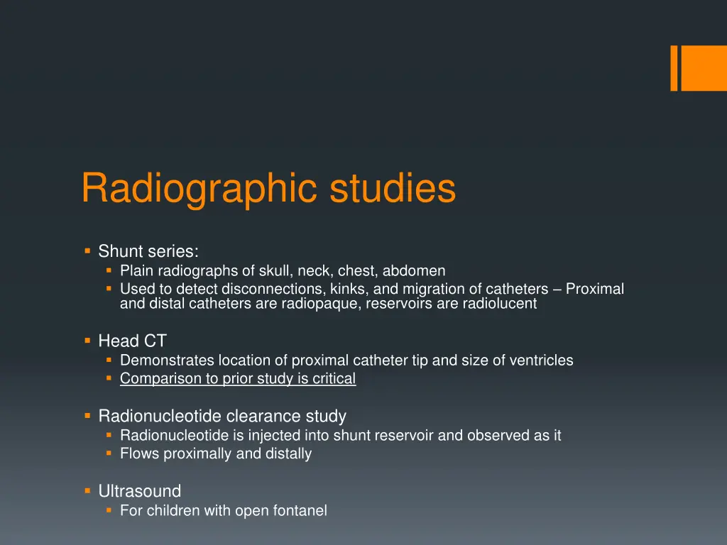 radiographic studies