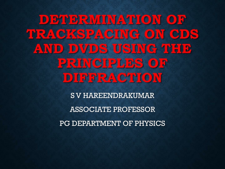 determination of trackspacing on cds and dvds