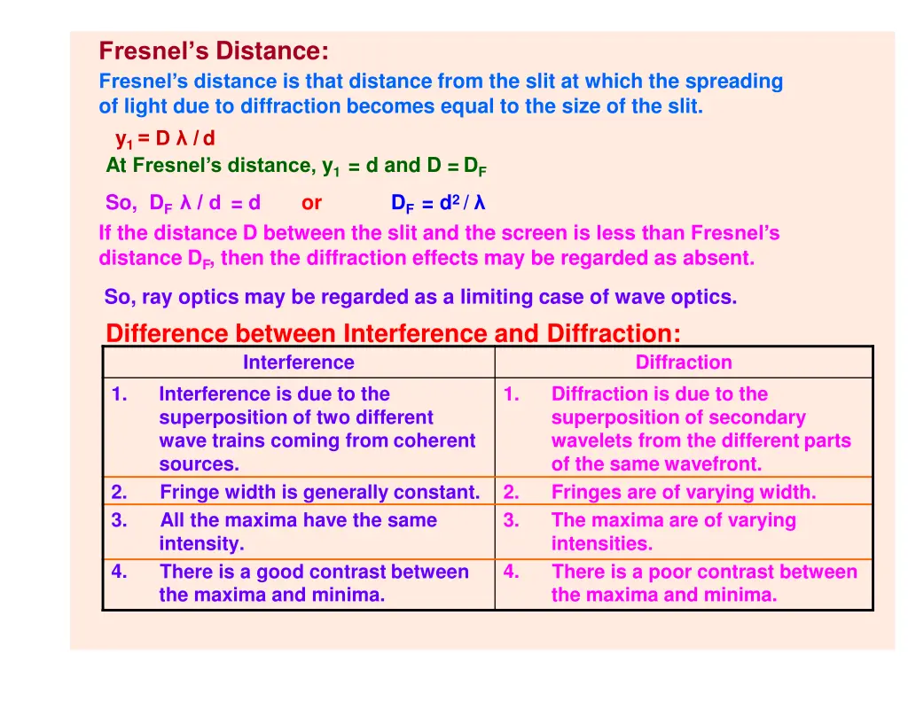 fresnel s distance fresnel s distance is that