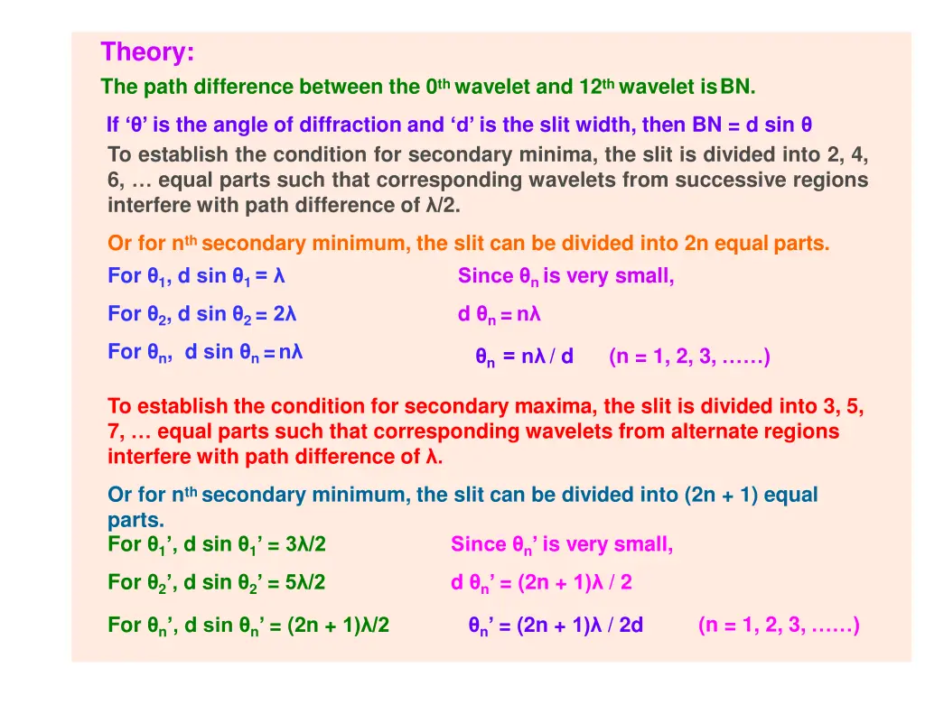 theory the path difference between