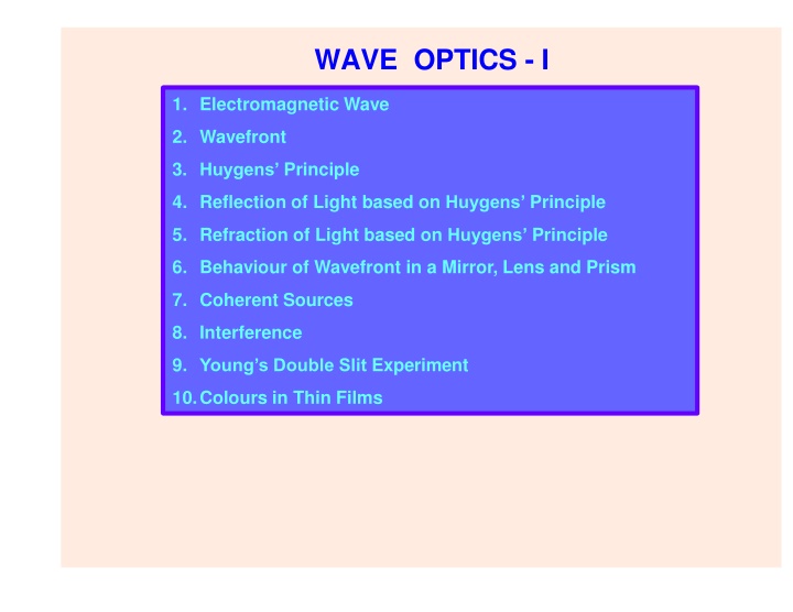 wave optics i