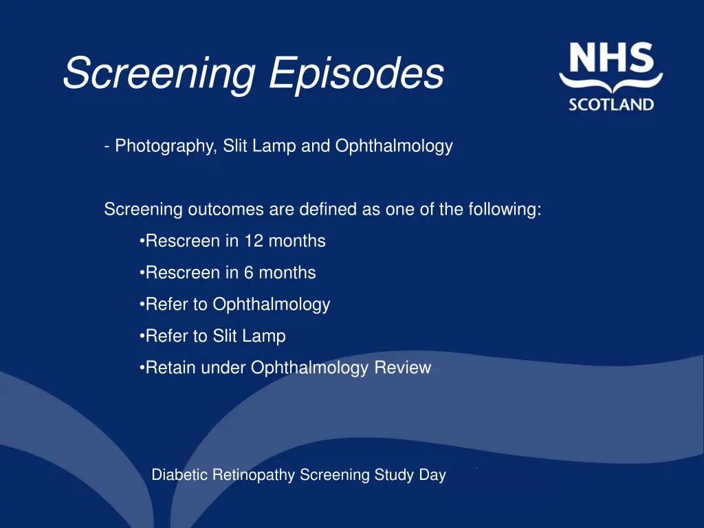 screening episodes