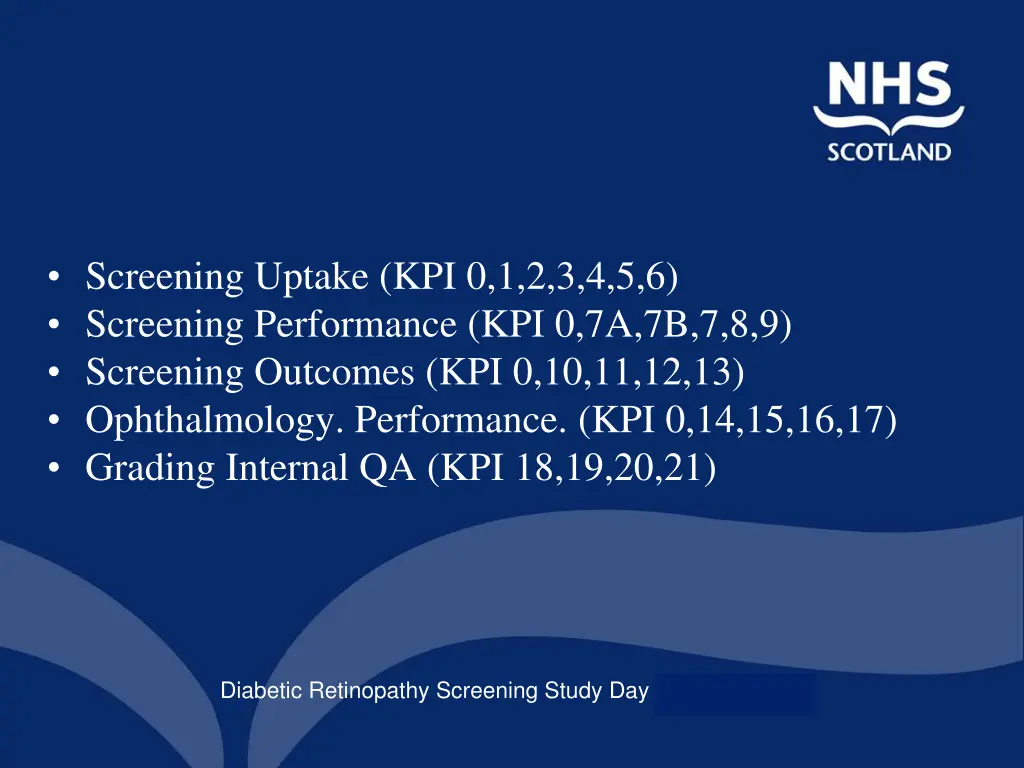 screening uptake kpi 0 1 2 3 4 5 6 screening