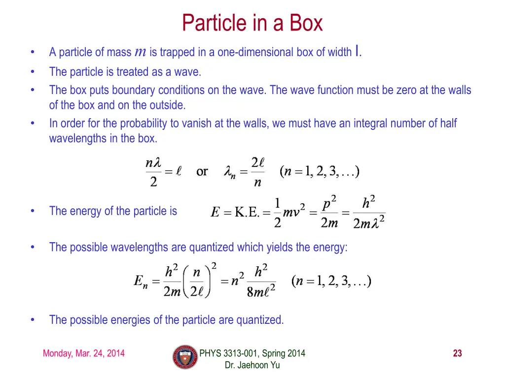 particle in a box