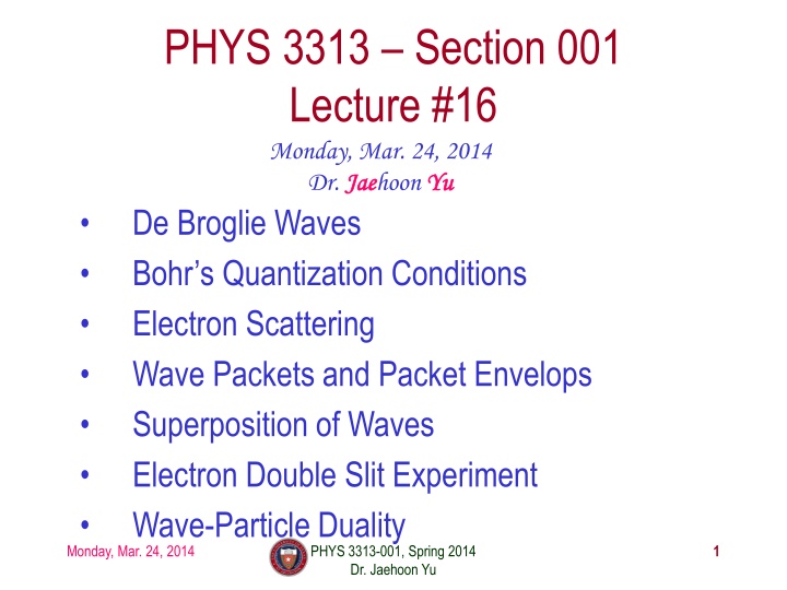 phys 3313 section 001 lecture 16 monday