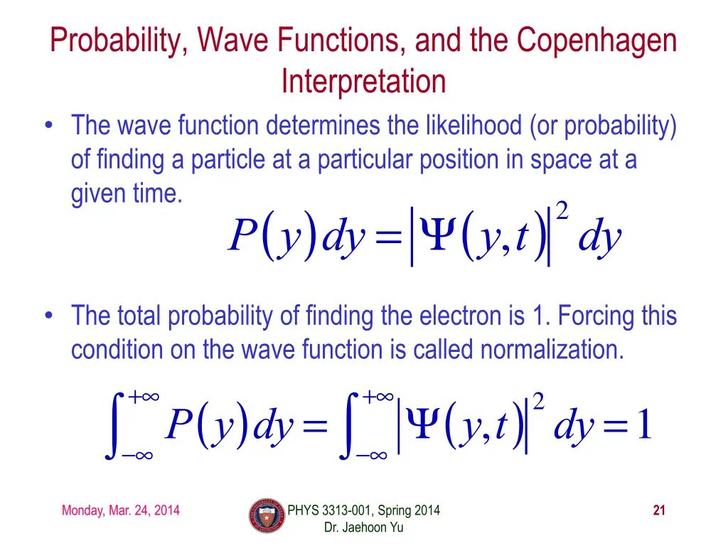 probability wave functions and the copenhagen