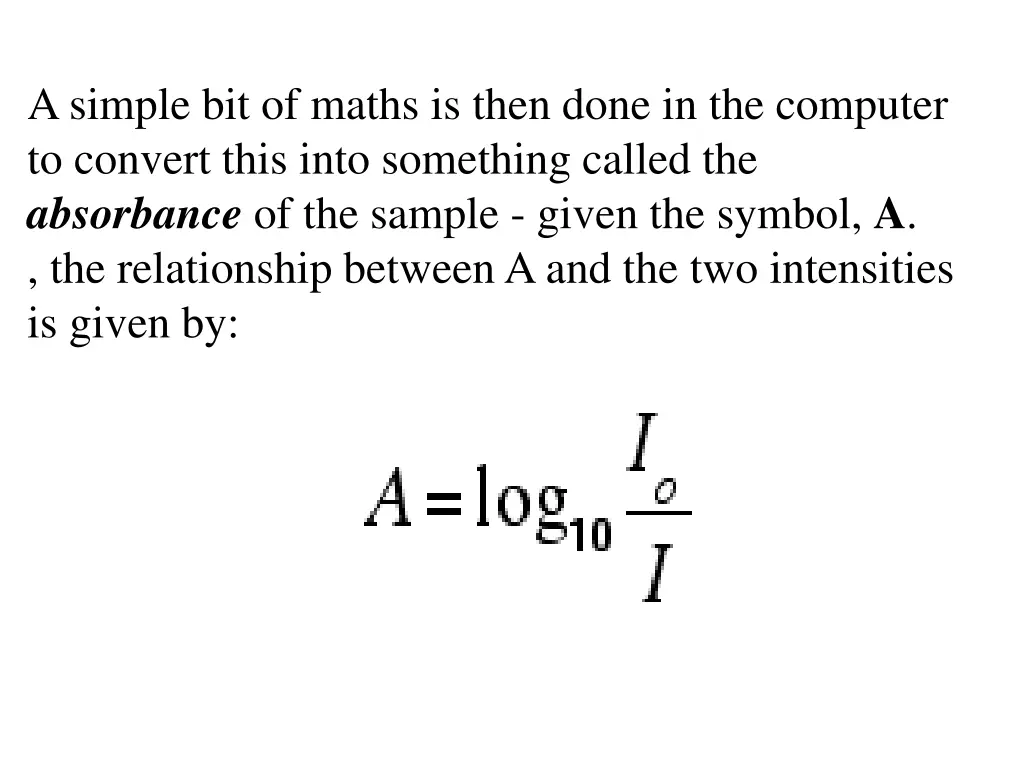 a simple bit of maths is then done