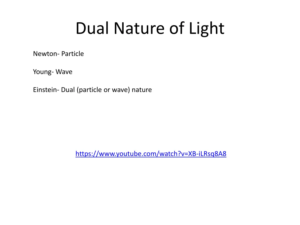 dual nature of light