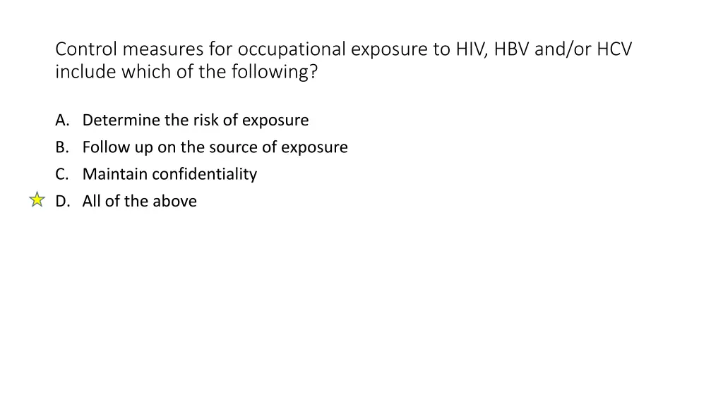 control measures for occupational exposure