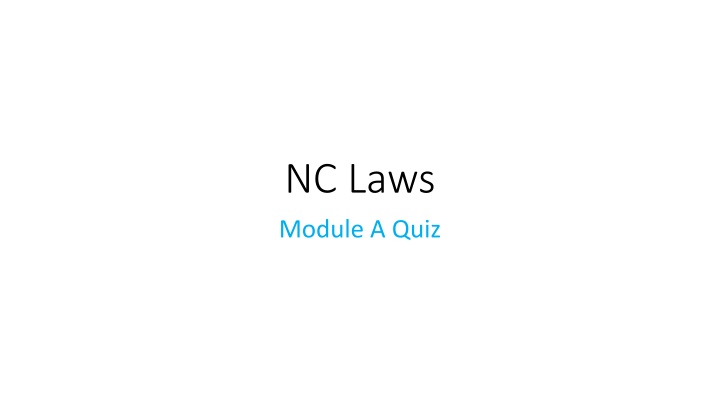 nc laws module a quiz