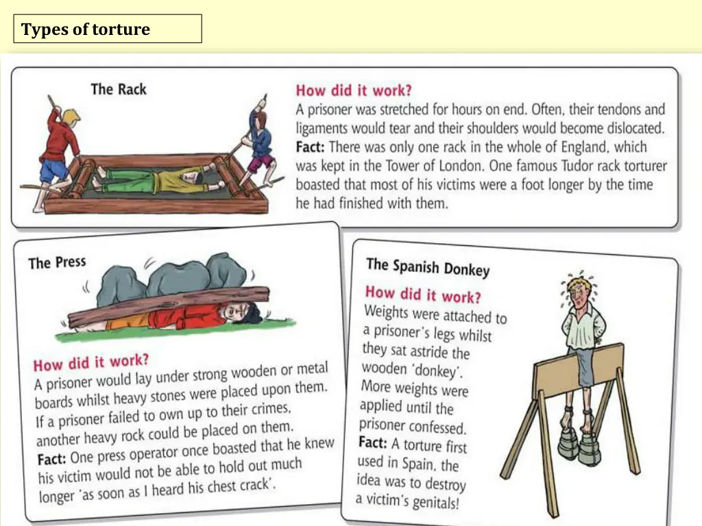 types of torture