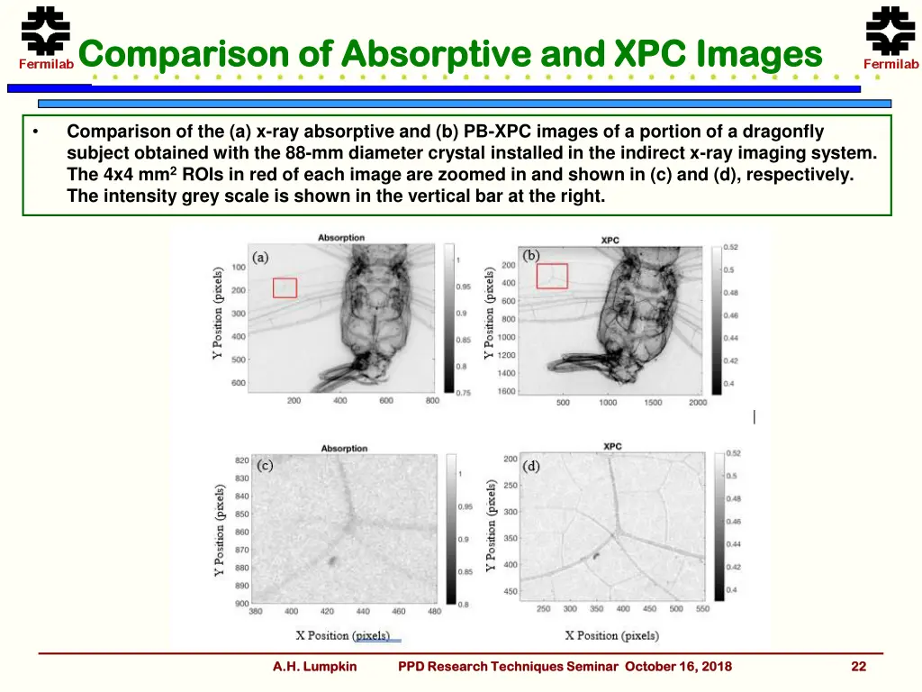 comparison of absorptive and xpc images