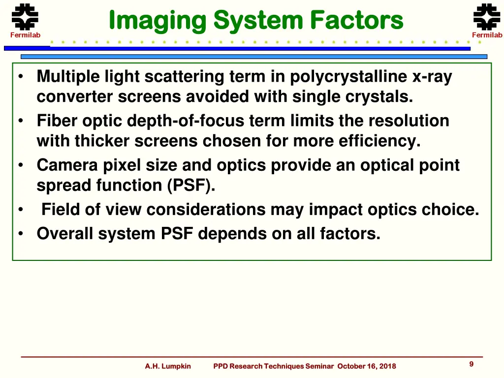 imaging system factors imaging system factors