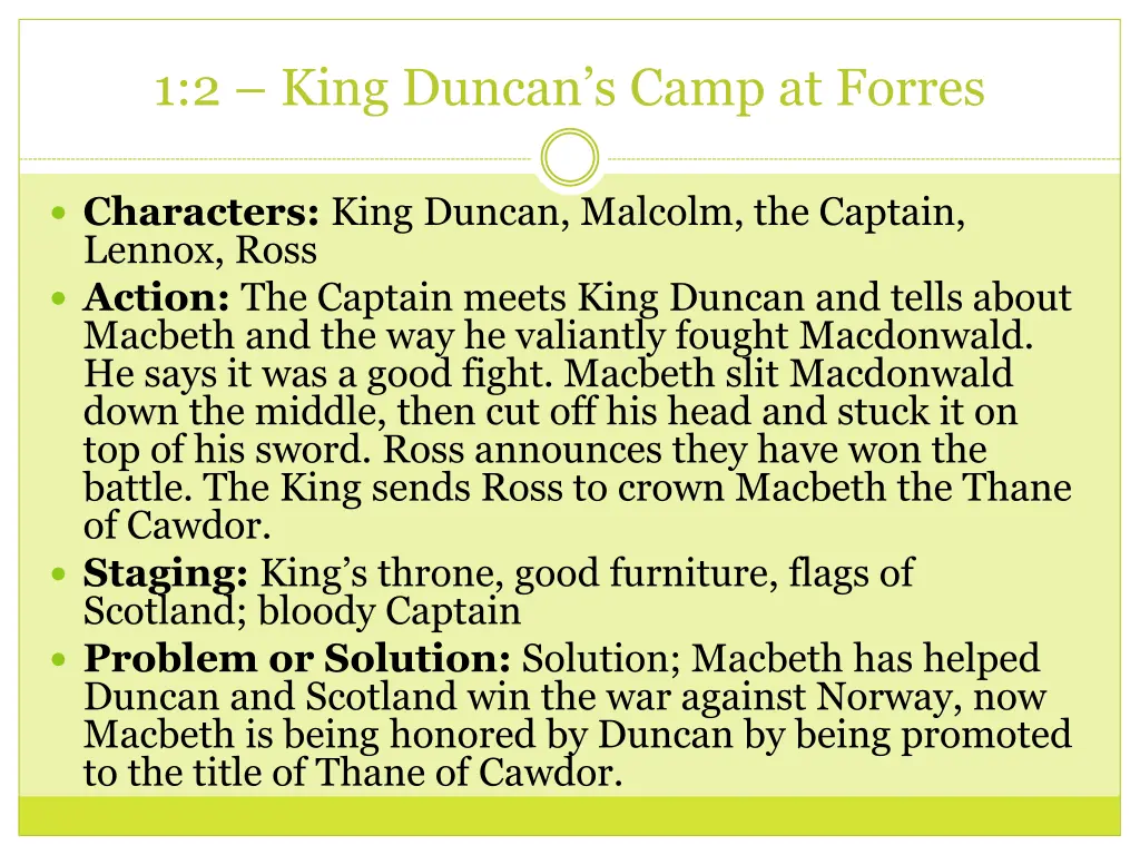 1 2 king duncan s camp at forres