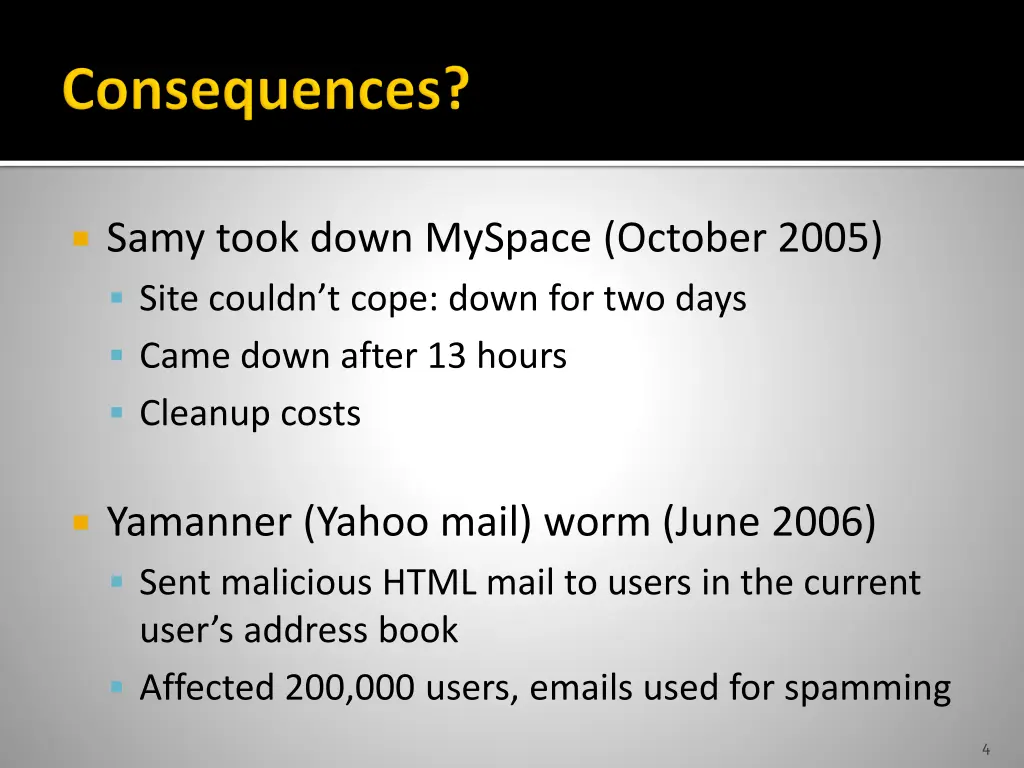 samy took down myspace october 2005 site couldn