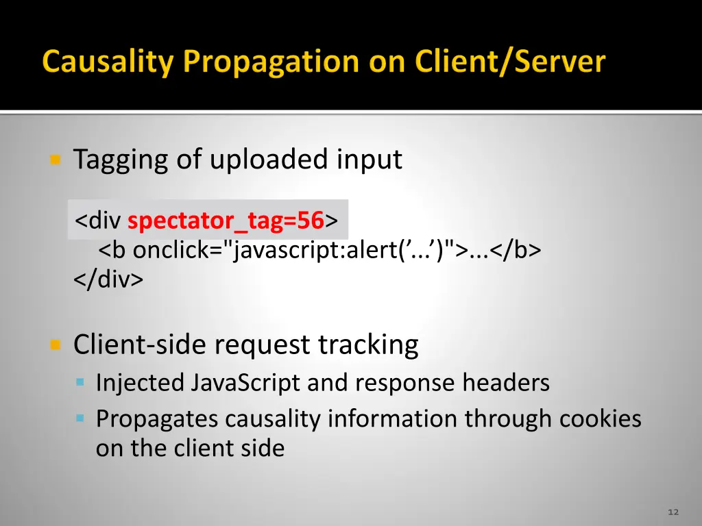 tagging of uploaded input