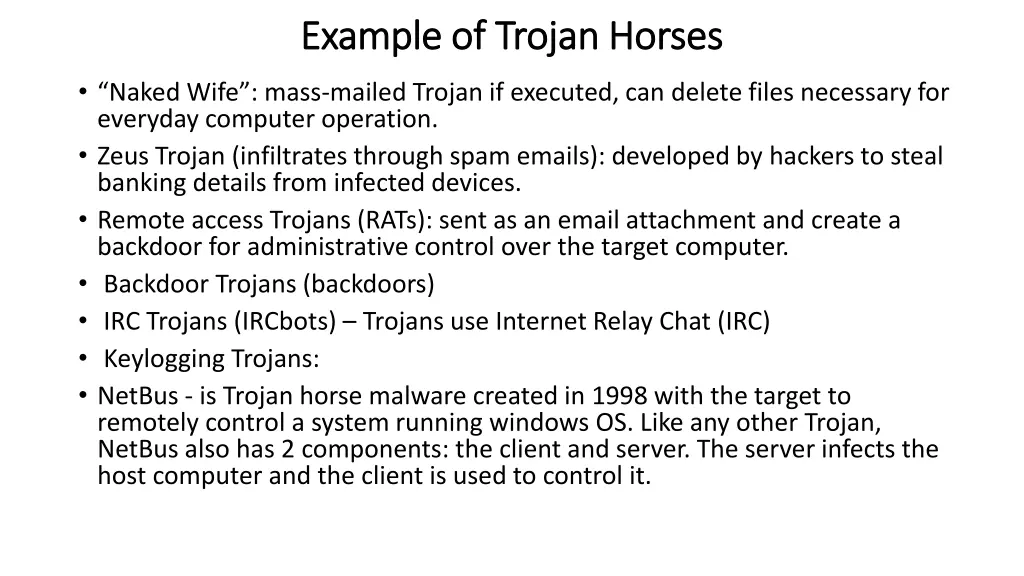 example of trojan horses example of trojan horses