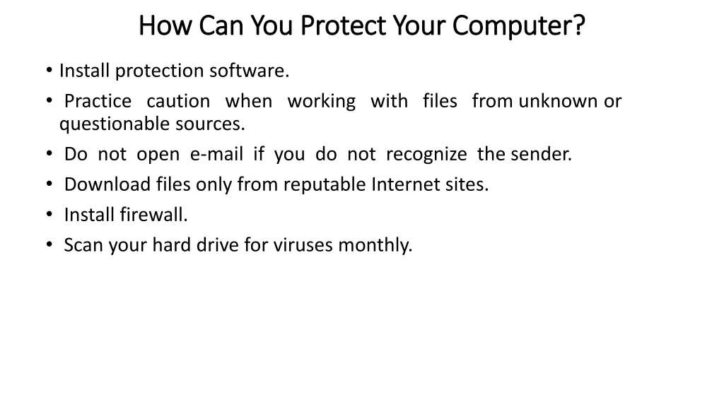 how can you protect your computer