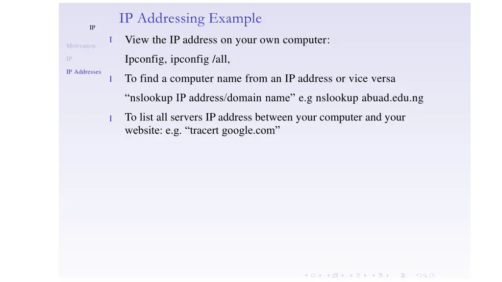 ip addressing example