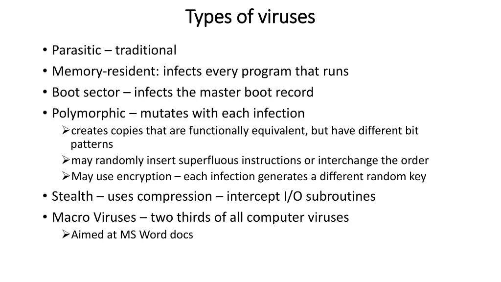 types of viruses types of viruses