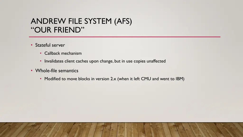 andrew file system afs our friend