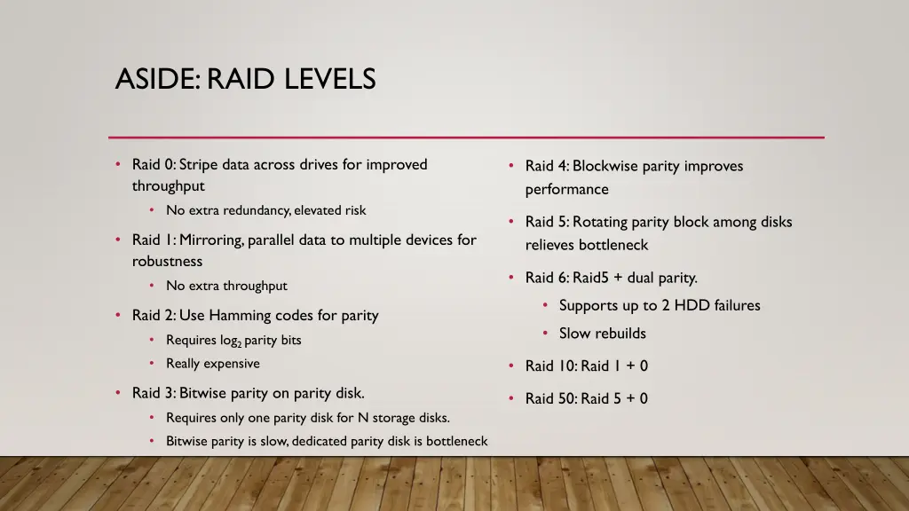 aside raid levels