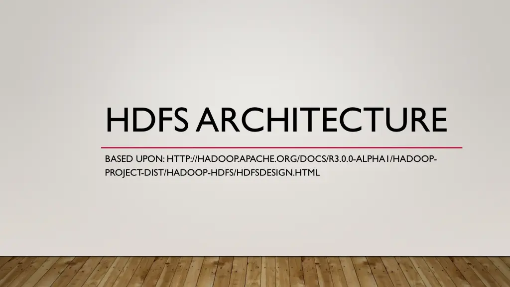 hdfs architecture