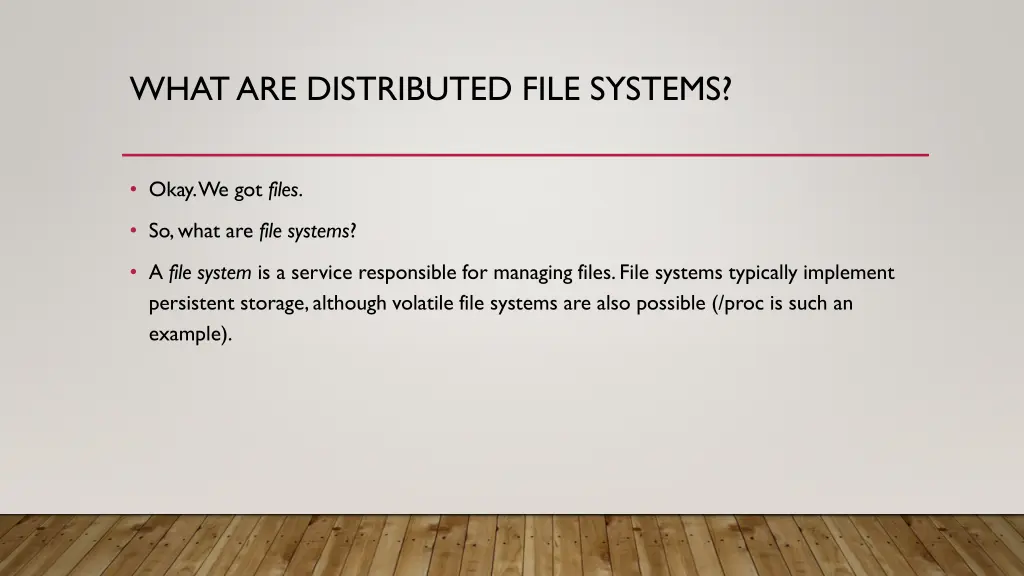 what are distributed file systems 1