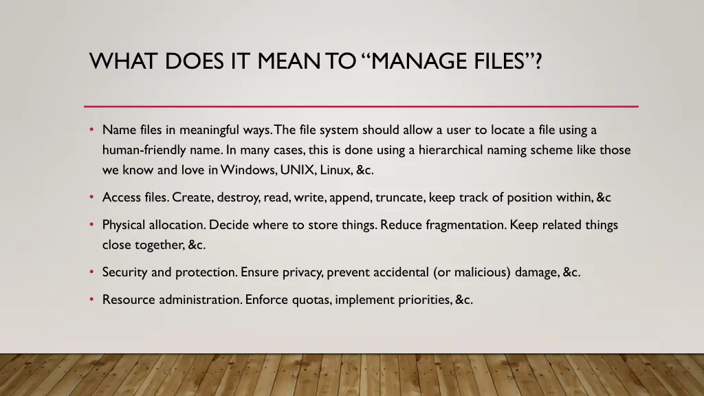 what does it mean to manage files