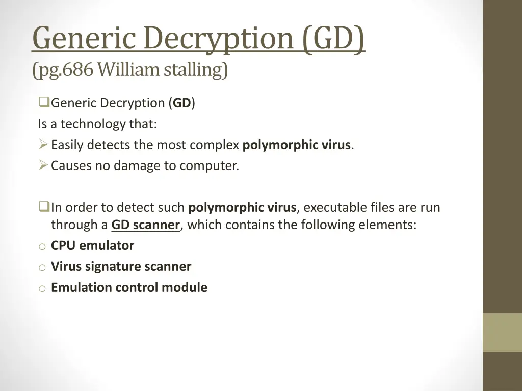 generic decryption gd pg 686 william stalling