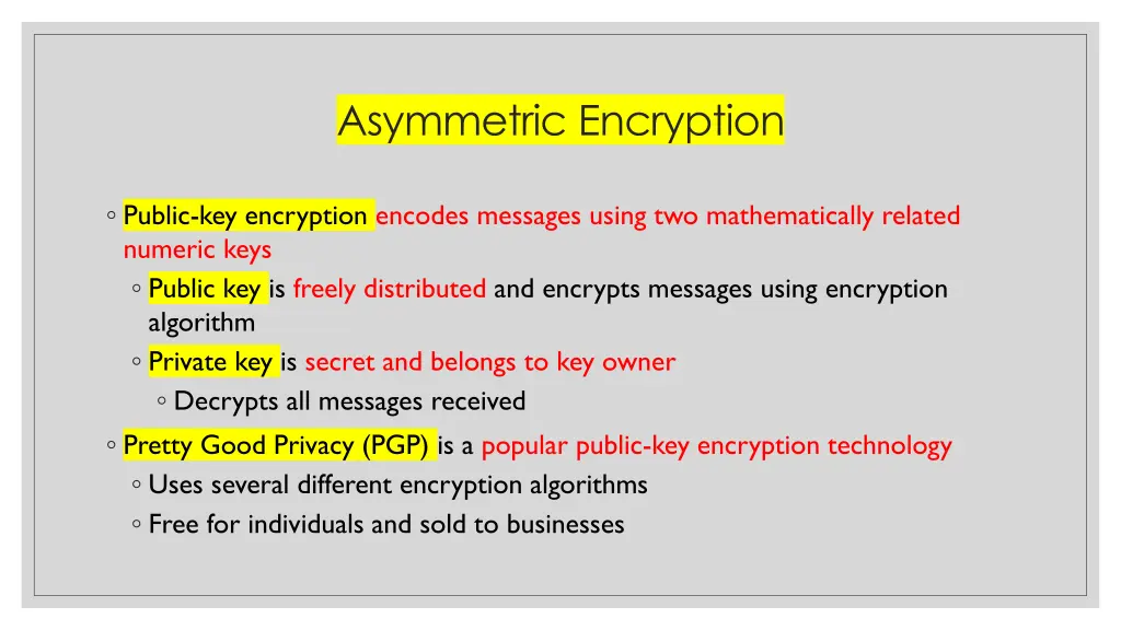 asymmetric encryption