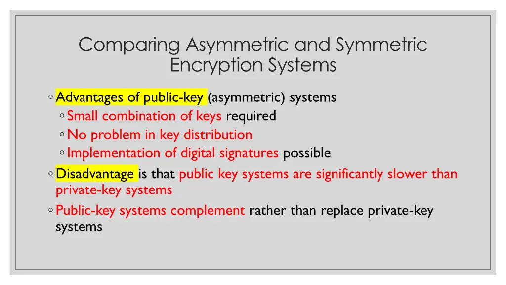 comparing asymmetric and symmetric encryption