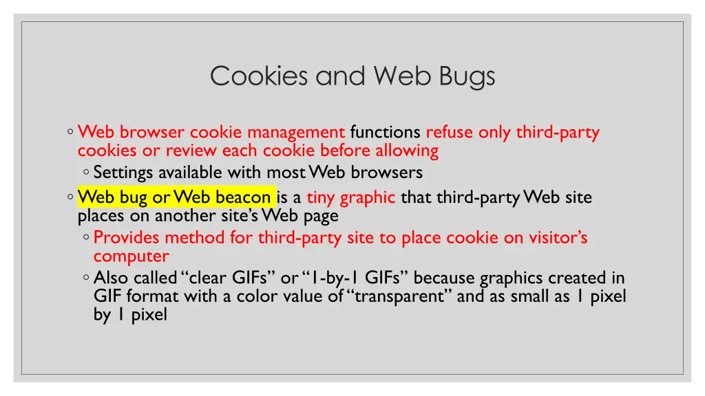 cookies and web bugs 2