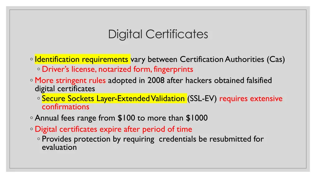 digital certificates 1