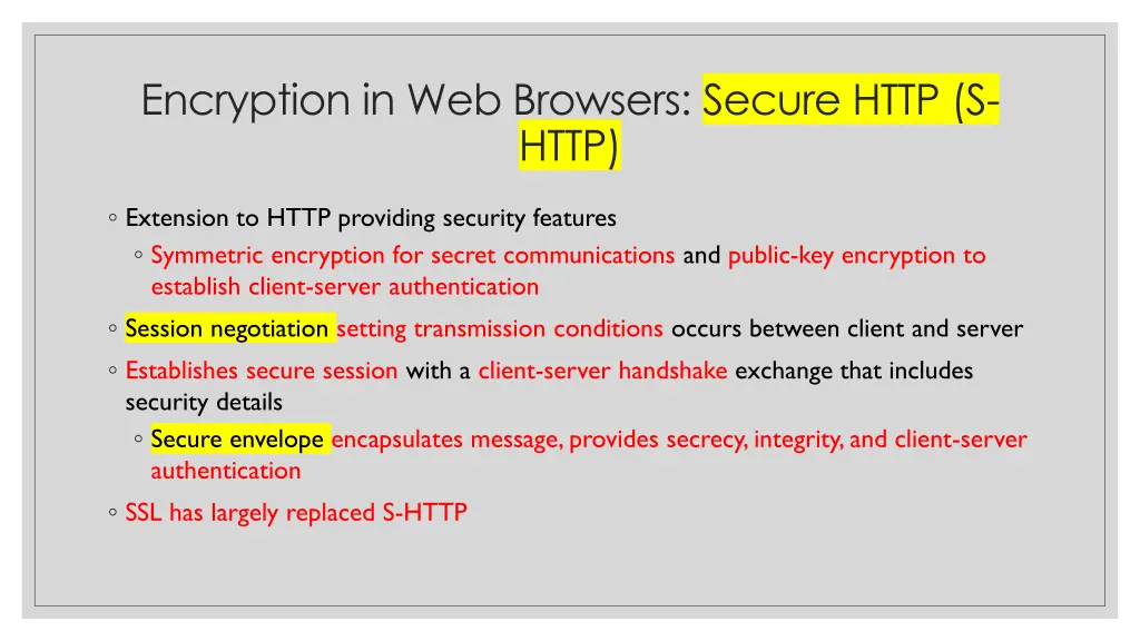 encryption in web browsers secure http s http