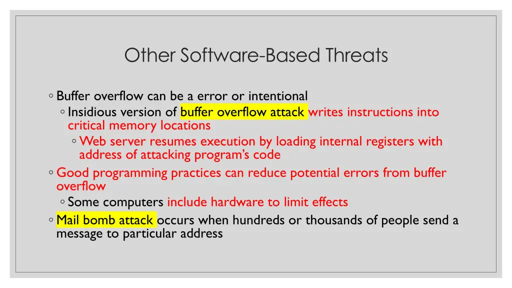 other software based threats