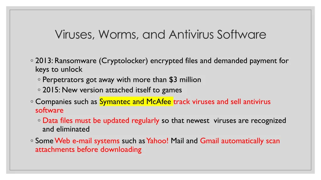 viruses worms and antivirus software 2