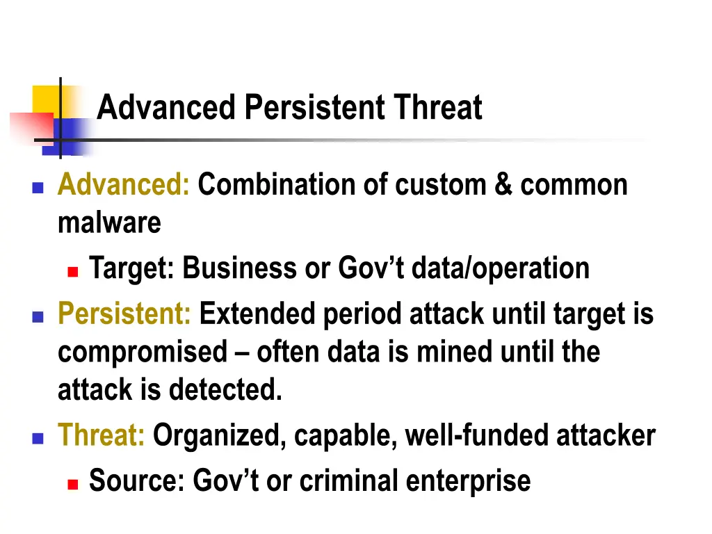 advanced persistent threat