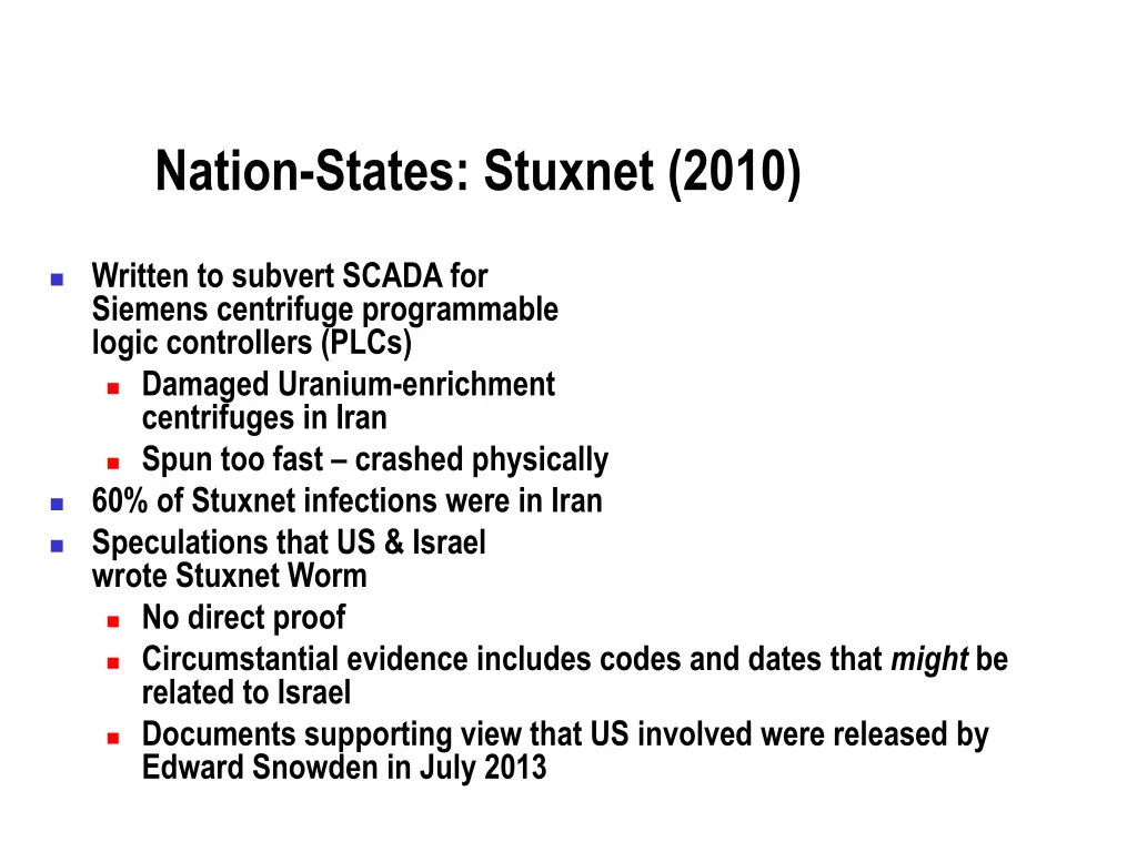 nation states stuxnet 2010