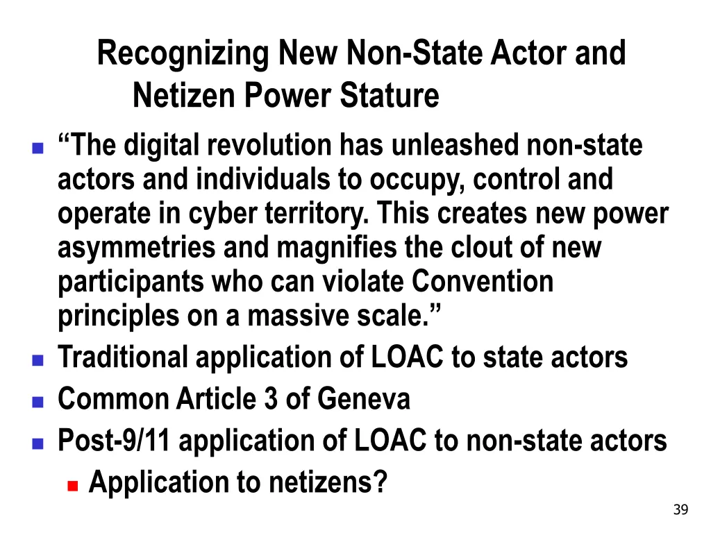 recognizing new non state actor and netizen power