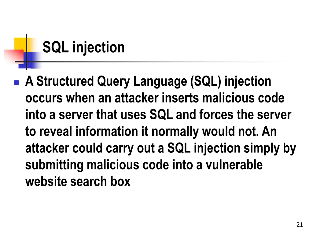 sql injection